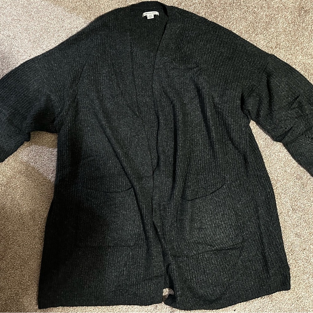 American Eagle Outfitters Charcoal Cardigan